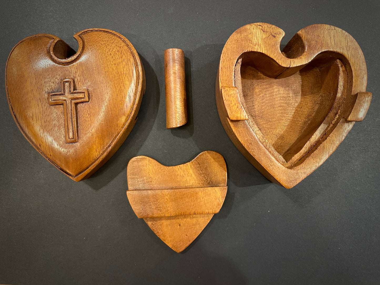 Heart with Cross - Puzzle Box 10cm