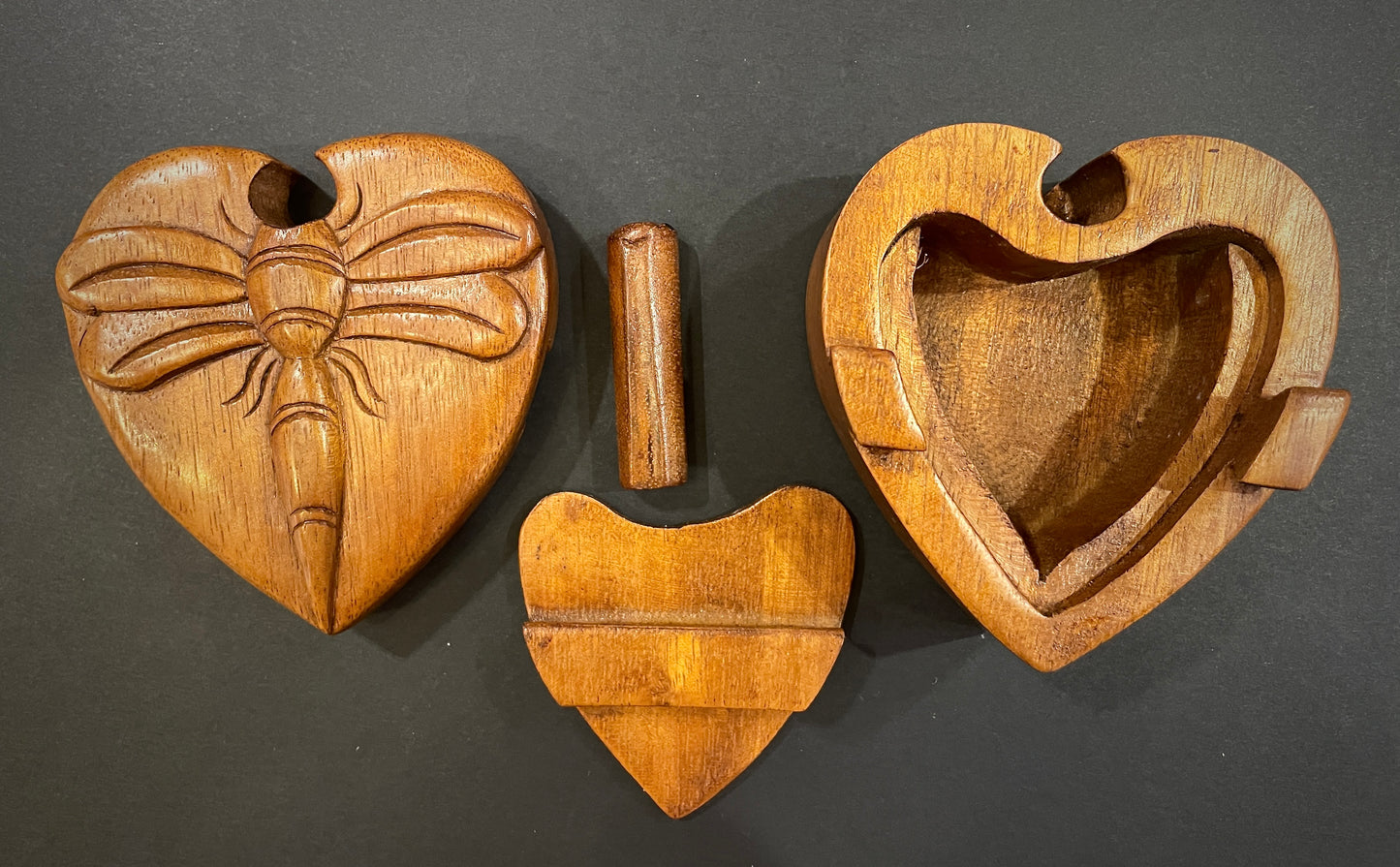 Heart Dragonfly - Puzzle Box 10cm