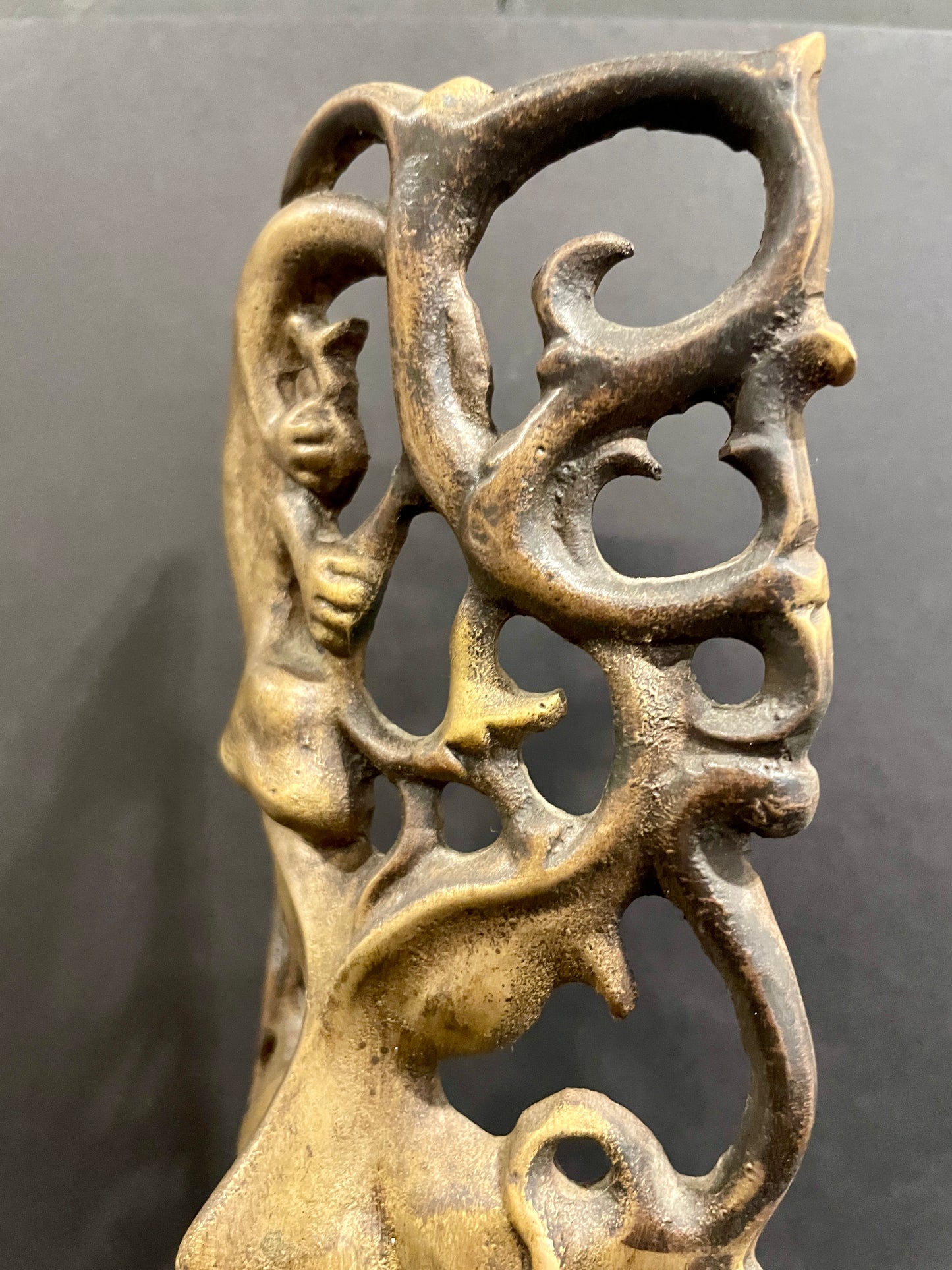 Masker met Gekko - Brons 25,5 cm