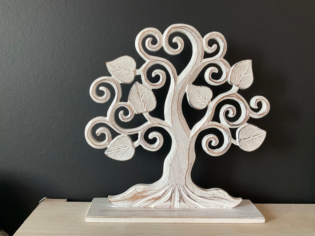Tree of Life - White Wash 27cm