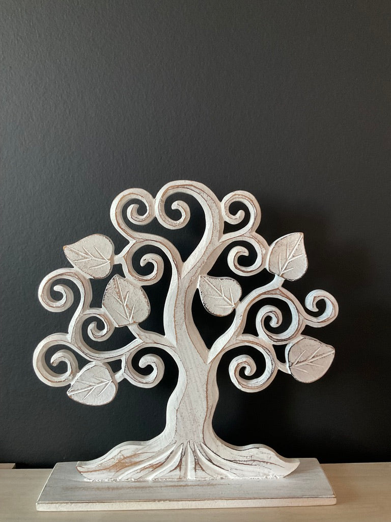 Tree of Life - White Wash 27cm