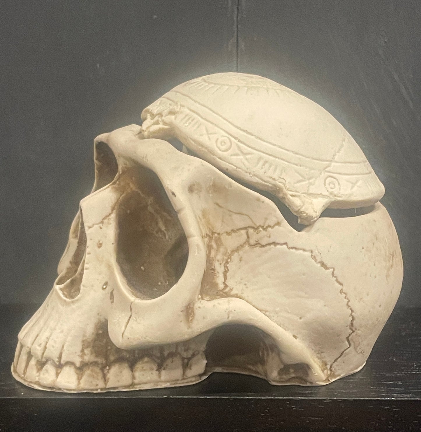 Skull Asbak met Deksel 10 cm