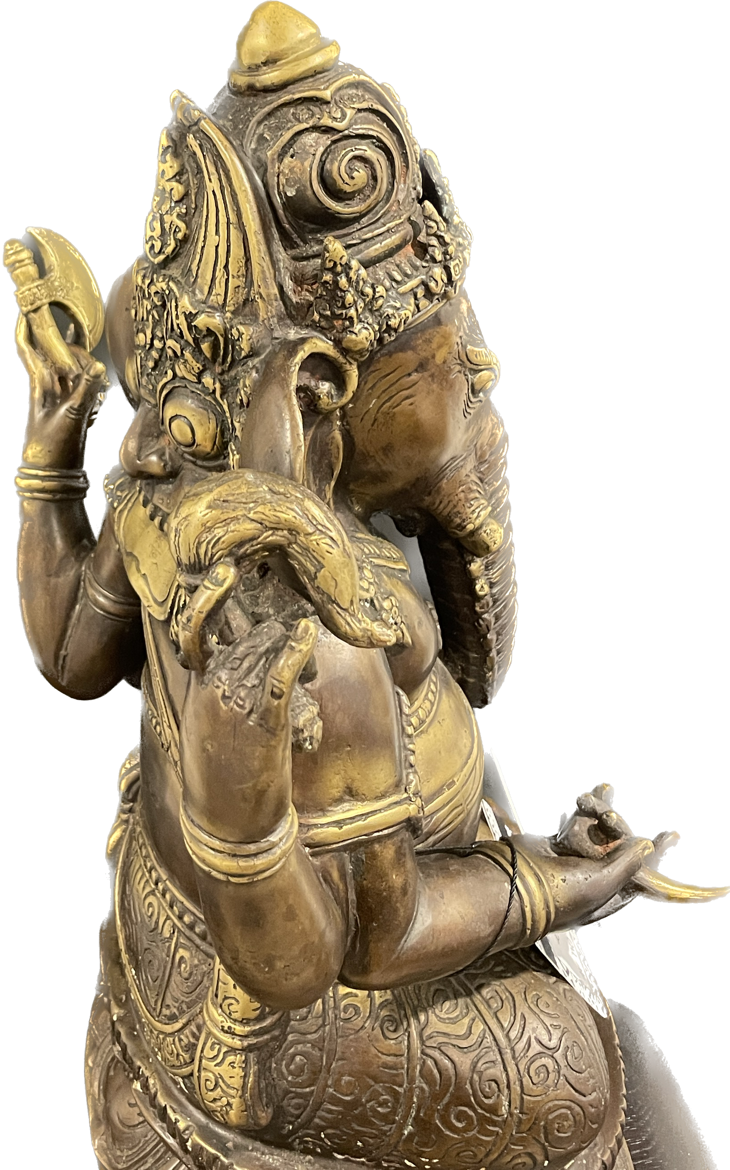 Zeer exclusief Lord Ganesha met Barong - Brons 39cm